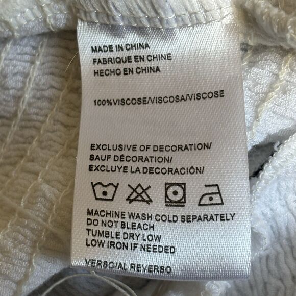 White Ruffled Off-Shoulder Crop Top - Picture 9 of 10